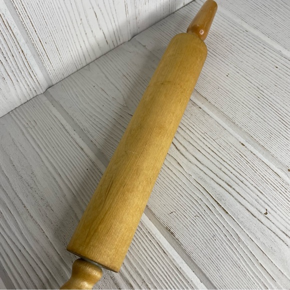 Vintage Baribo Maid Rolling Pin Hardwood 16.5” - Picture 8 of 9